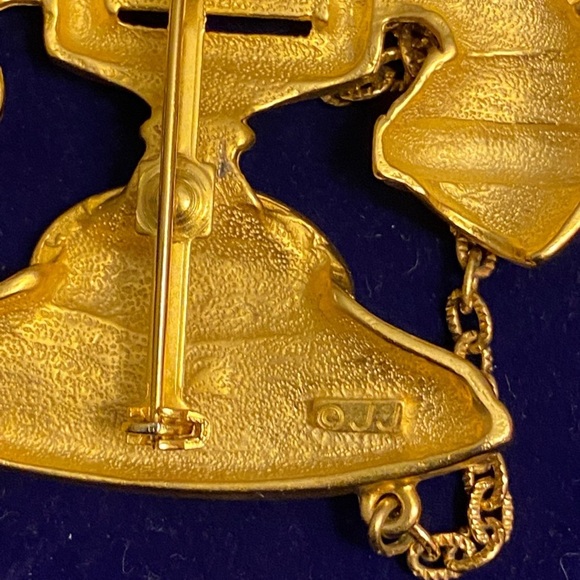 Vintage JJ PHONE BROOCH - Picture 3 of 4